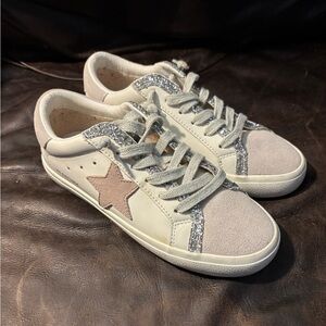 Vintage Havana Womens Flair Glitter Lace Up Sneakers Shoes Casual - 5.5
